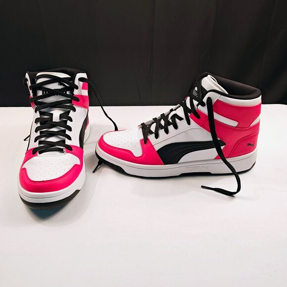 Puma Rebound Layup Speckle Mid Top Sneakers Size US Mn-9.5 - Picture 4 of 14